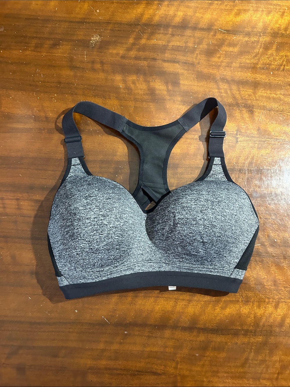 Victoria's Secret Gray Heather Racerback Sports Bra
